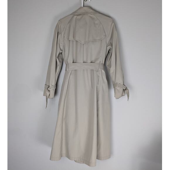 London Fog Khaki Double-Breasted Trench Coat All Weather Raincoat 10 Regular - Picture 3 of 13